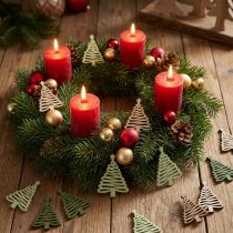 Itens Espalhe estrela de abeto de Natal verde 3x4,5cm 72 un