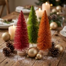 Itens Árvore de Natal artificial, árvore decorativa para decoração de mesa, 31 cm, 3 peças