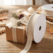 Itens Fita de renda de algodão para decoração e artesanato, 15 mm de largura, 10 m de comprimento.