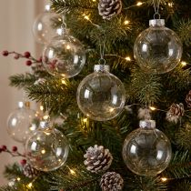 Itens Bola de Natal em vidro Ø6cm transparente 24 unidades