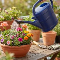Itens Regador de 10 litros, regador de jardim com bico, regador de jardim azul