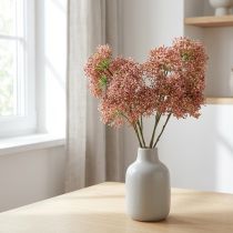 Itens Ramo de flor rosa artificial de sabugueiro 52 cm 4 unidades