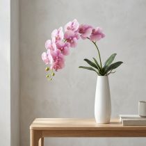 Itens Orquídea Phalaenopsis artificial 8 flores rosa 104cm
