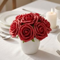 Itens Rosa Espuma Rosas Artificiais Vermelhas Espuma 7,5cm 18 un