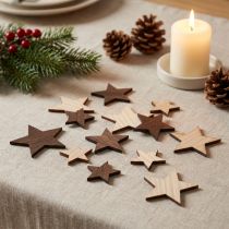 Itens Estrelas decorativas de Natal marrom natural Ø3,5–5,5cm 48 un