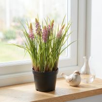 Itens Planta artificial de jacinto em vaso, decoração perfeita para casa e escritório, 26 cm
