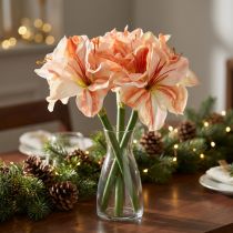 Itens Estrela de Cavaleiro Artificial Flores Artificiais Branco Vermelho Laranja Amarílis 40cm 3pcs