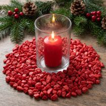 Itens Pedras decorativas 9mm - 13mm vermelho 2kg