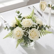 Itens Rosa de espuma Ø6cm creme 27 peças