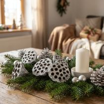 Itens Frasco de lótus decorativo natural Lotos branco lavado 6-8 cm 50 unidades