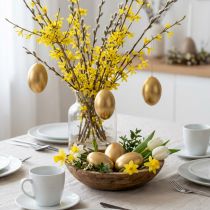 Itens Ovos de ganso dourados ovos estourados decoração de páscoa 10 peças