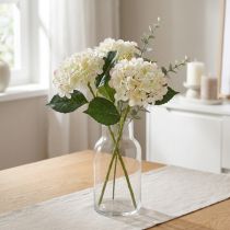 Itens Hortênsia, flor de seda, flor artificial para decoração de mesa branco, verde L44cm