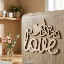 Itens Corações "Love" decoração de madeira natural com placa de decoração magnética 20.5/25cm 6 peças