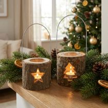 Itens Suporte Tealight para pendurar Suporte Tealight madeira 7,5cm 2uds