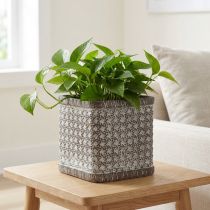 Itens Plantador Vaso de Cerâmica 12×12×12cm
