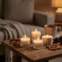 Itens Velas perfumadas baunilha caramelo chá luzes aroma Ø3,5cm Alt.1,5cm 18 unid.