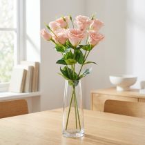 Itens Flores artificiais Eustoma Lisianthus rosa 52cm, 5 peças