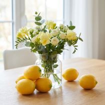Itens Limões artificiais de 8 cm para decoração de alimentos - Conjunto com 6 unidades