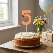 Itens Plugues numéricos aniversário 5 plugues de flores madeira 27,5cm 16 un