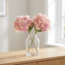 Itens Hortênsia artificial elegante em rosa pastel 58 cm 2 unidades