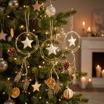 Itens Decoração suspensa Decorações para árvores de Natal estrela Alt.38cm 3 unidades