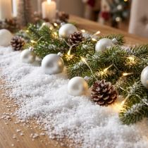 Itens Decoração de neve polvilhe decoração flocos de neve de inverno brancos 2,5l