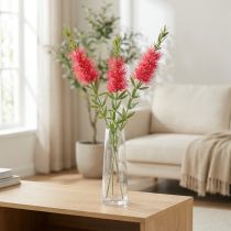 Itens Limpadores de cilindro de flores artificiais vermelho carmim 70 cm 3 unidades