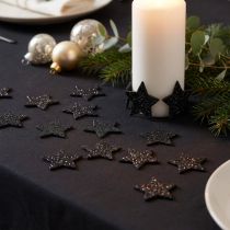 Itens Mini glitter star preto 2,5 cm 96 unidades