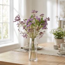 Itens Buquê de flores artificiais, flores de seda, roxas, decorativas, 51 cm