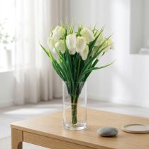 Itens Fritillaria Branco Xadrez Tabuleiro Flor Artificial Flores 38cm 6 pcs