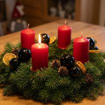 Itens Bolas de Natal pretas vidro mini brilho Ø3cm 22 un
