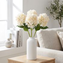 Itens Flor artificial de hortênsia, de alta qualidade, para decoração de ambientes, 62 cm