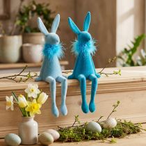 Itens Coelhinho decorativo de Páscoa para prateleira, ideal como charmosa decoração de mesa na primavera, 27 cm, 2 peças