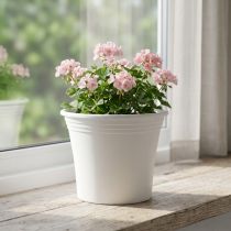 Itens Pote de plástico “Irys” branco Ø25cm Alt.21cm 1ud