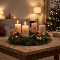 Itens Conjunto de 4 alfinetes para velas do Advento, números 1 a 4, 4 cm, 4 peças
