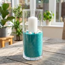 Itens Cor areia 0,5mm turquesa 2kg