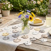 Itens Decoração dispersa de abelhas de madeira decoração de mesa verão 4×3,5cm 72 un