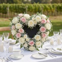 Itens Coração de espuma floral preto 33cm 2 peças decoração de casamento