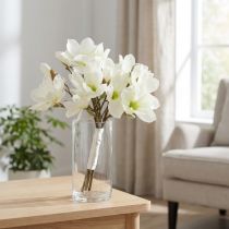 Itens Cacho de magnólia branco 40 cm 5 un.