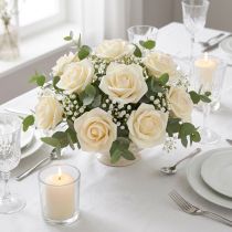 Itens Rosas de espuma Baunilha Rosas artificiais Ø6cm 27 unidades