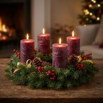 Itens Velas de cor sólida Borgonha 60x80mm 4pcs