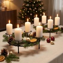 Itens Castiçal para 4 velas decoração de mesa em metal preto Ø23,5cm 2uds