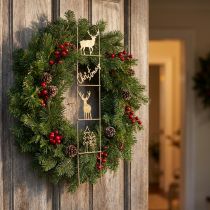 Itens Decoração suspensa decoração de veado de Natal ouro vintage 42,5×7×4cm
