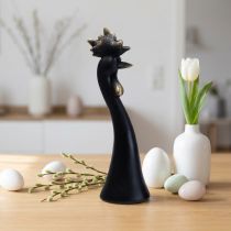 Itens Decoração de Páscoa decoração de frango galo ouro preto Ø9cm Alt.29cm