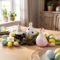 Itens Galinhas decorativas decoração de Páscoa figuras pintinhos 9,5cm 3 peças