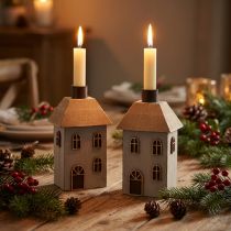 Itens Castiçal de Natal para velas cônicas, 14,5 cm, 2 peças