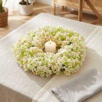 Itens Guirlanda de flores artificiais mini decoração de mesa branco rosa Ø12cm 6 un