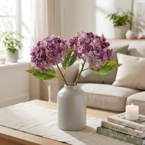 Itens Hortênsias artificiais roxas flores artificiais hortênsia 34 cm 2 peças
