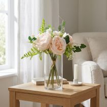 Itens Buquê de rosas artificiais, buquê de flores de seda, rosas em buquê, buquê de rosas artificiais rosa L28cm