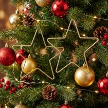 Itens Decoração de Natal pingente estrela de metal ouro Ø15cm 6 un